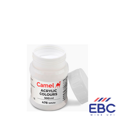 CAMEL ACRYLIC COLOUR MULTI-SURFACE - 478 WHITE 500ML